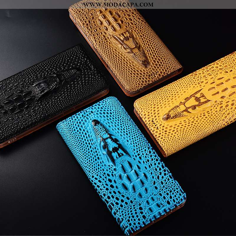 Capa Nokia 1 Plus Couro Genuíno Capas Cover Amarelo Protetoras Telemóvel Cases Venda