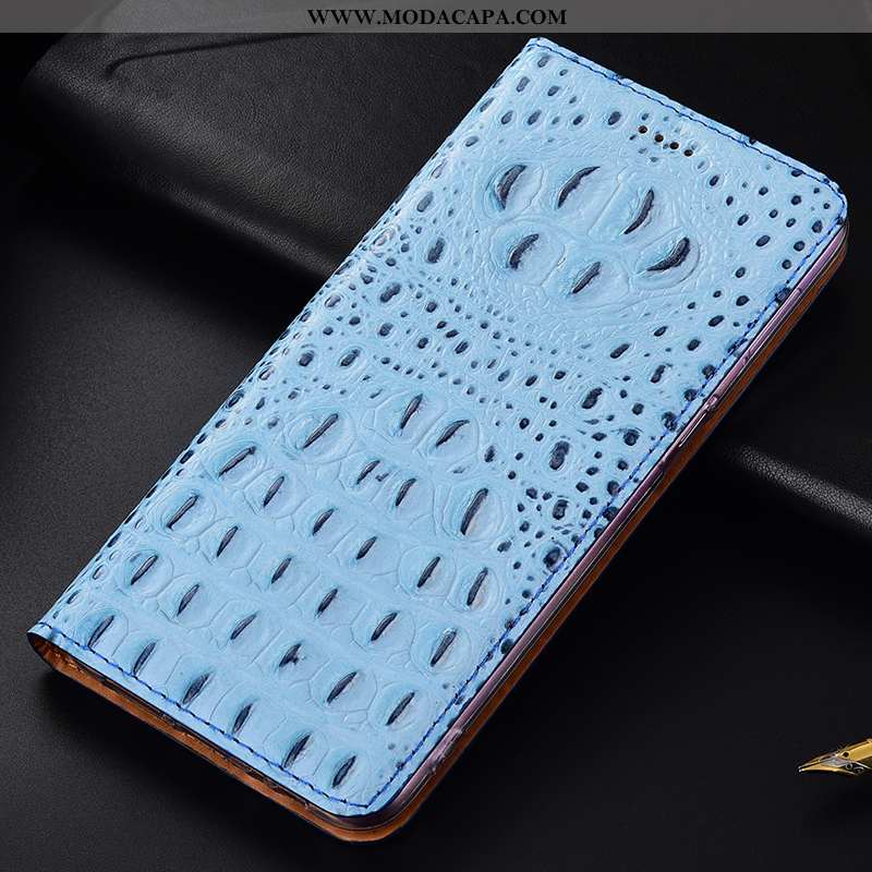 Capas Nokia 2.1 Couro Genuíno Telemóvel Antiqueda Cases Cover Crocs Protetoras Baratas