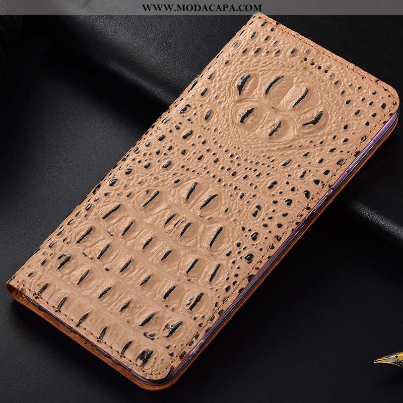 Capas Nokia 2.1 Couro Genuíno Telemóvel Antiqueda Cases Cover Crocs Protetoras Baratas