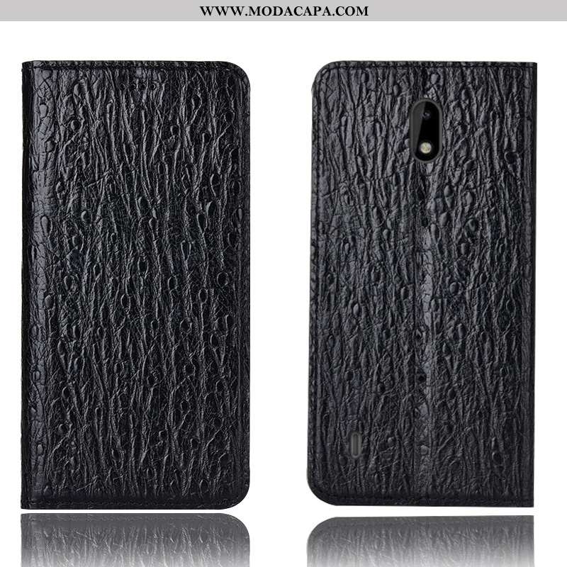 Capa Nokia 2.2 Couro Legitimo Capas Protetoras Cover Pássaro Cases Antiqueda Promoção