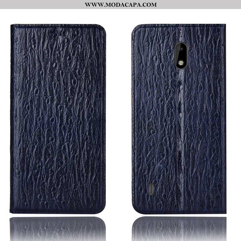 Capa Nokia 2.2 Couro Legitimo Capas Protetoras Cover Pássaro Cases Antiqueda Promoção