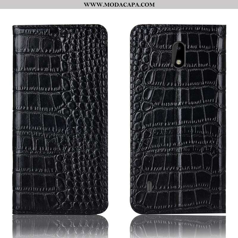 Capa Nokia 2.2 Couro Legitimo Cover Telemóvel Cases Preto Protetoras Antiqueda Comprar