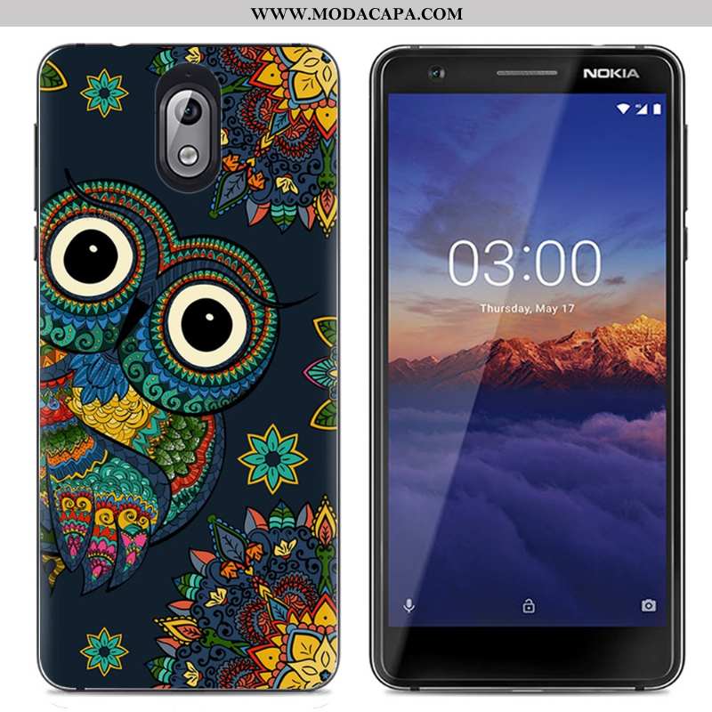 Capas Nokia 3.1 Criativas Tendencia Desenho Animado Transparente Cases Colorido Simples Barato