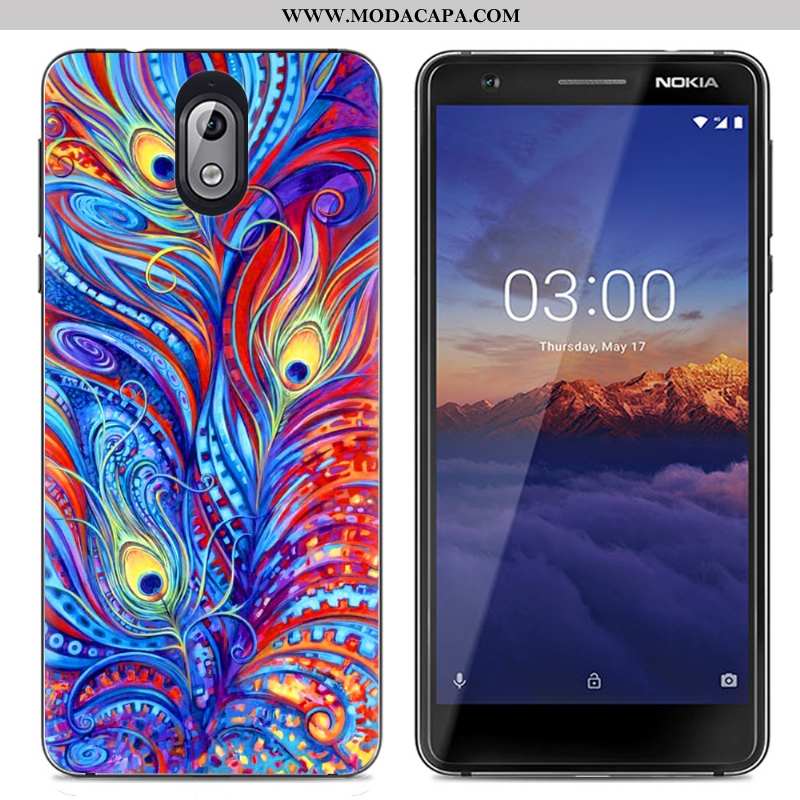 Capas Nokia 3.1 Criativas Tendencia Desenho Animado Transparente Cases Colorido Simples Barato