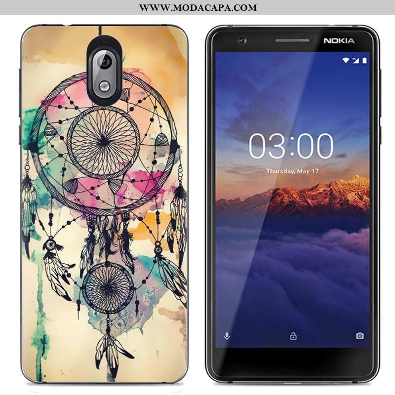 Capas Nokia 3.1 Criativas Tendencia Desenho Animado Transparente Cases Colorido Simples Barato