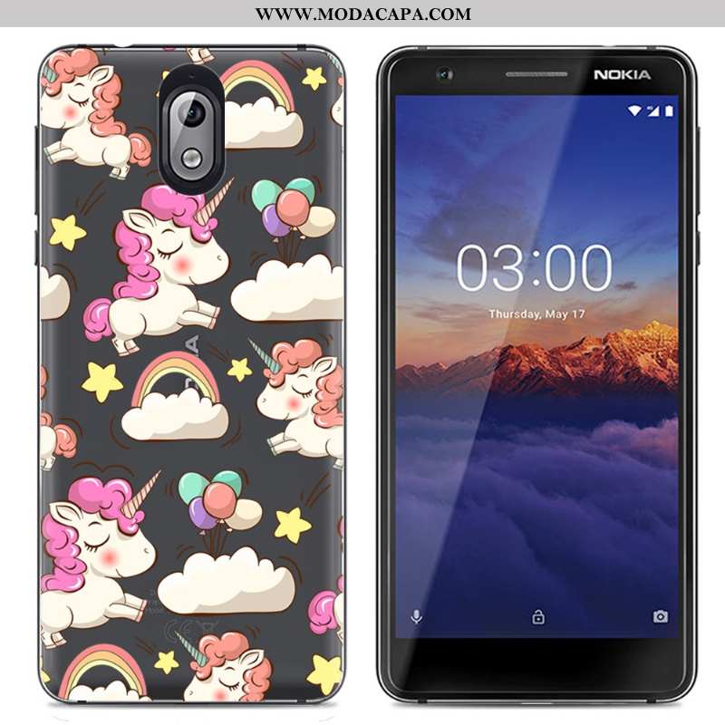 Capas Nokia 3.1 Criativas Tendencia Desenho Animado Transparente Cases Colorido Simples Barato