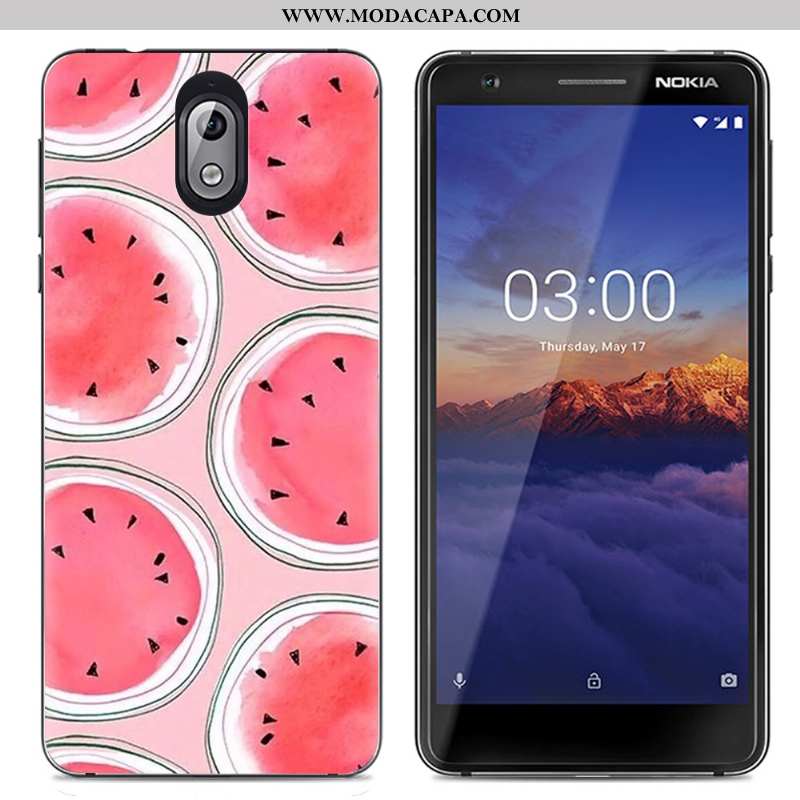 Capas Nokia 3.1 Criativas Tendencia Desenho Animado Transparente Cases Colorido Simples Barato