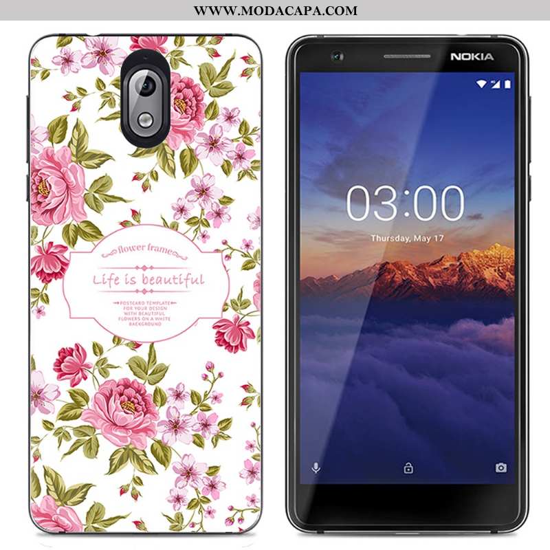 Capas Nokia 3.1 Criativas Tendencia Desenho Animado Transparente Cases Colorido Simples Barato