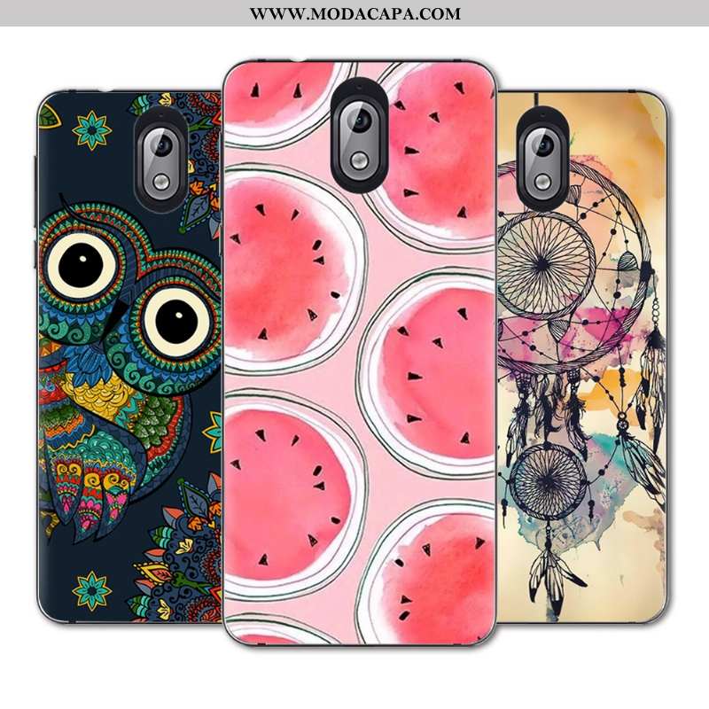 Capas Nokia 3.1 Criativas Tendencia Desenho Animado Transparente Cases Colorido Simples Barato