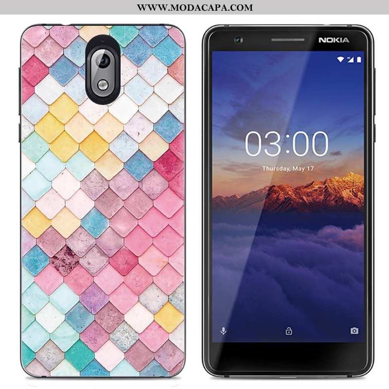 Capas Nokia 3.1 Criativas Tendencia Desenho Animado Transparente Cases Colorido Simples Barato