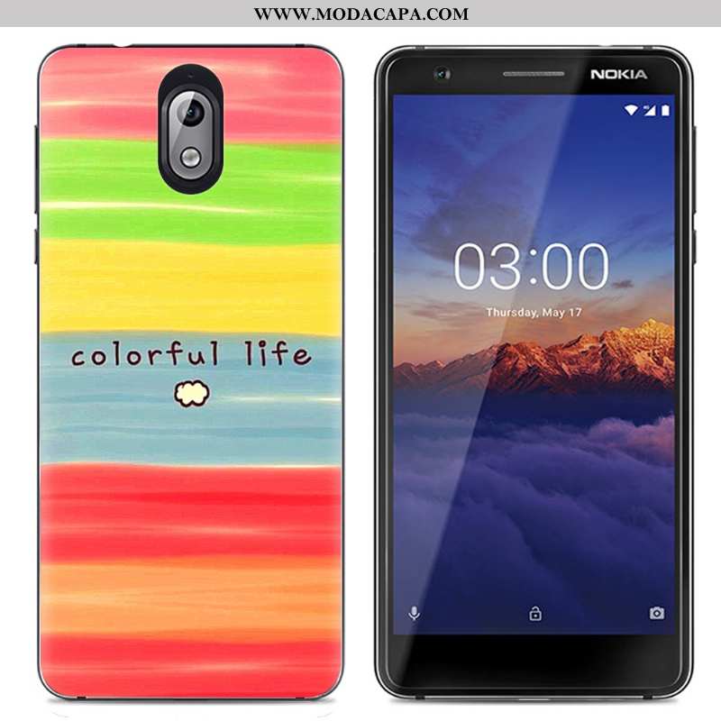 Capas Nokia 3.1 Criativas Tendencia Desenho Animado Transparente Cases Colorido Simples Barato