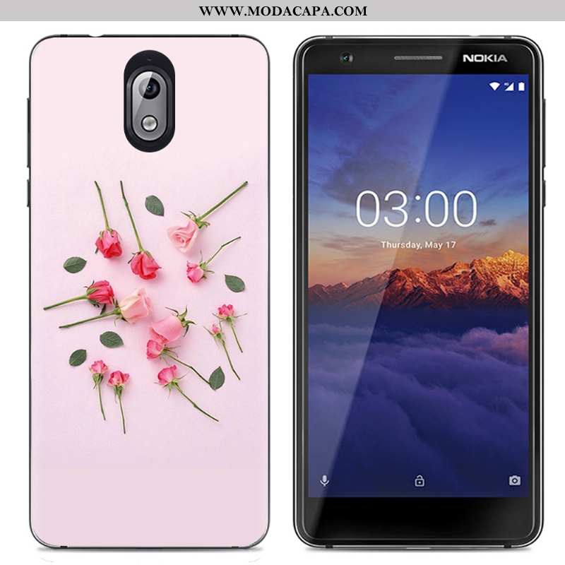 Capas Nokia 3.1 Criativas Tendencia Desenho Animado Transparente Cases Colorido Simples Barato