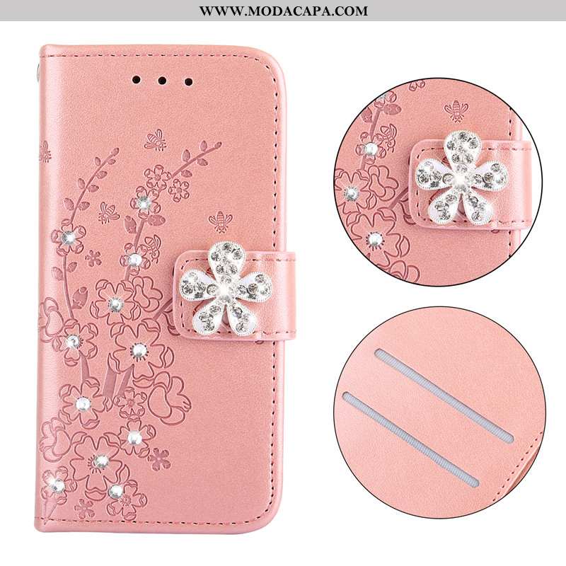 Capa Nokia 3.1 Couro Telemóvel Cases Rosa Cover Protetoras Capas Promoção