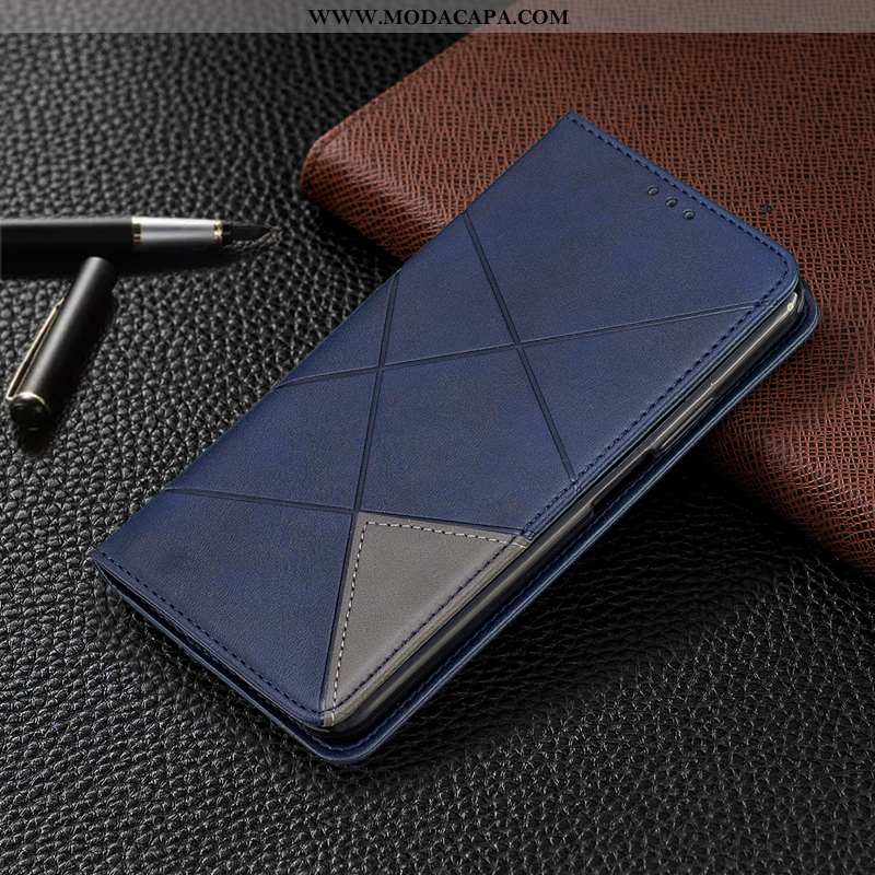 Capa Nokia 3.1 Plus Couro Capas Completa Automatico Cases Azul Cover Online
