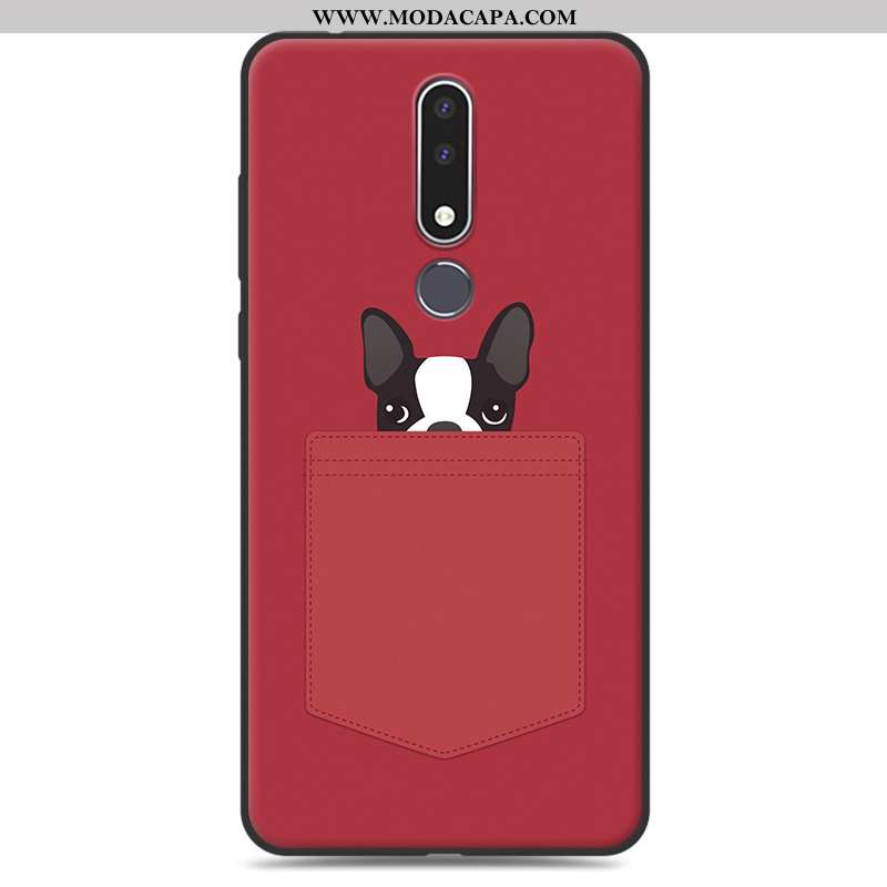 Capa Nokia 3.1 Plus Silicone Cases Tendencia Completa Telemóvel Bonitos Vermelho Venda
