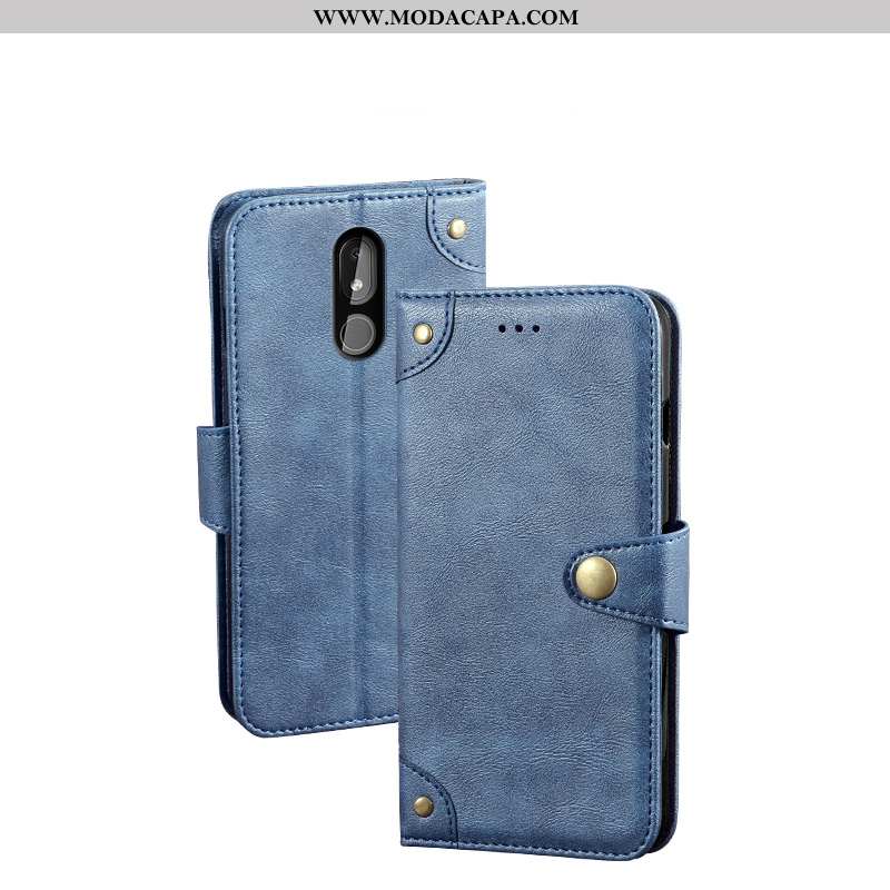 Capas Nokia 3.2 Criativas Tendencia Caqui Couro Telemóvel Cases Cover Barato