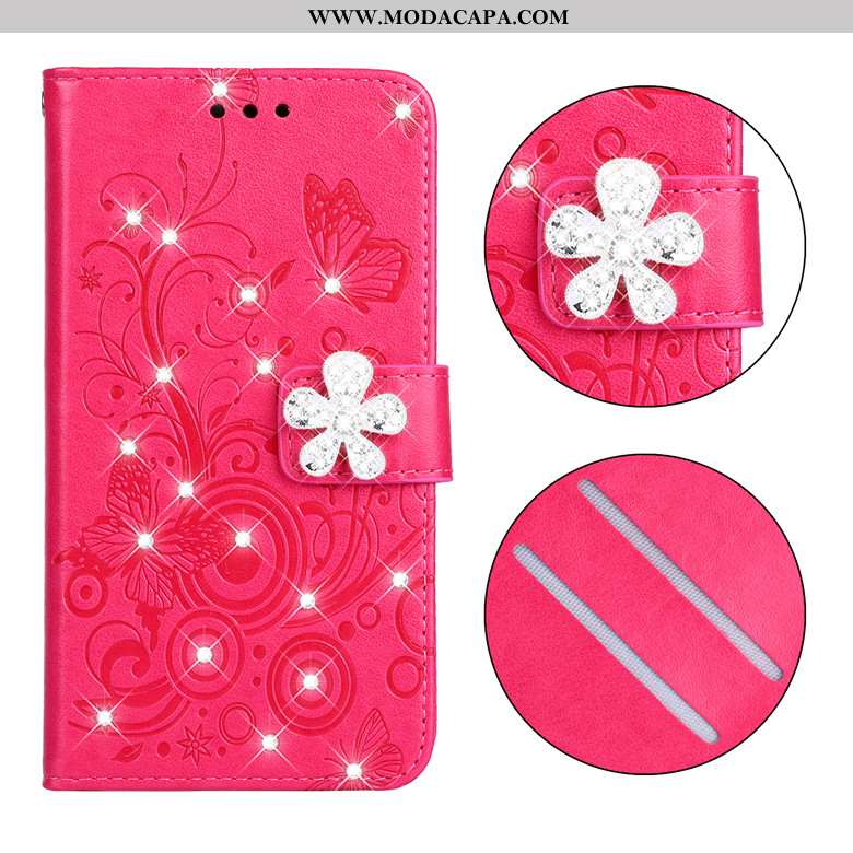 Capa Nokia 3.2 Protetoras Couro Floral Cola Cover Borboleta Cases Baratas