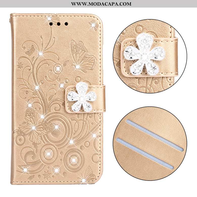 Capa Nokia 3.2 Protetoras Couro Floral Cola Cover Borboleta Cases Baratas