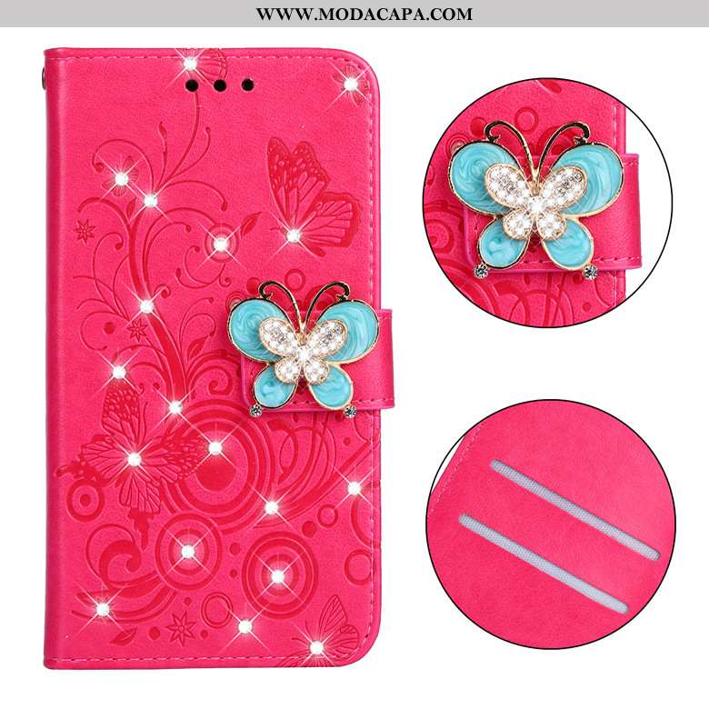 Capa Nokia 3.2 Protetoras Couro Floral Cola Cover Borboleta Cases Baratas