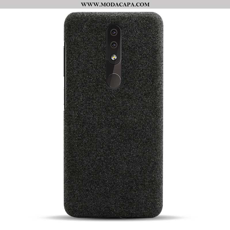 Capas Nokia 4.2 Personalizado Cinza Tecido Slim Frente Telemóvel Promoção