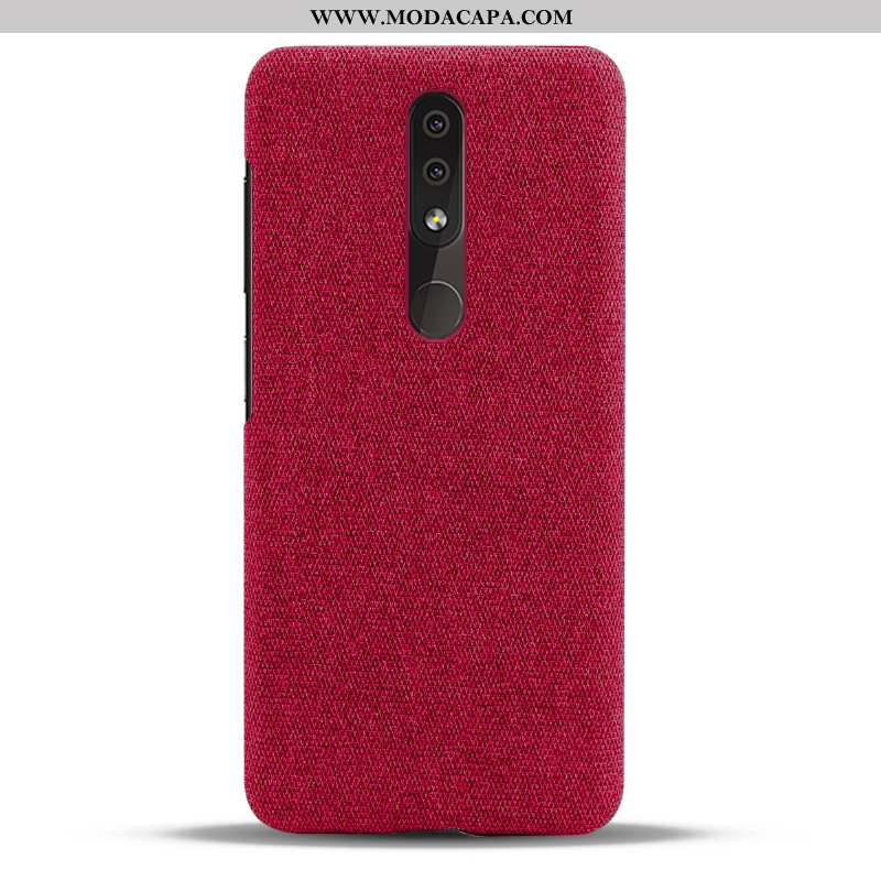 Capas Nokia 4.2 Personalizado Cinza Tecido Slim Frente Telemóvel Promoção