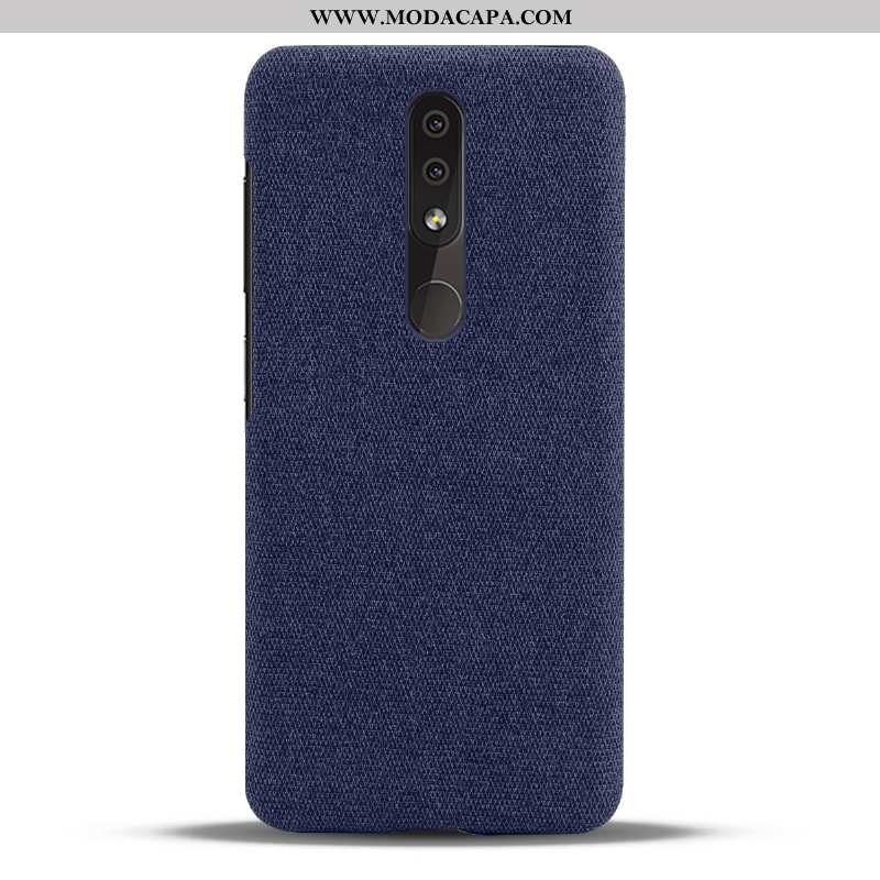 Capas Nokia 4.2 Personalizado Cinza Tecido Slim Frente Telemóvel Promoção