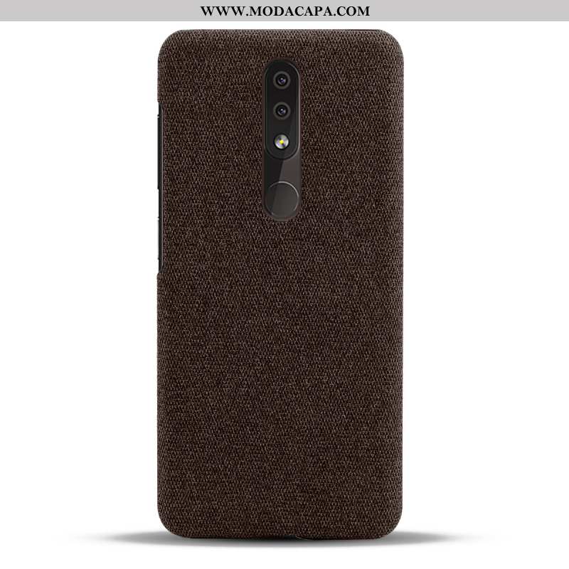 Capas Nokia 4.2 Personalizado Cinza Tecido Slim Frente Telemóvel Promoção