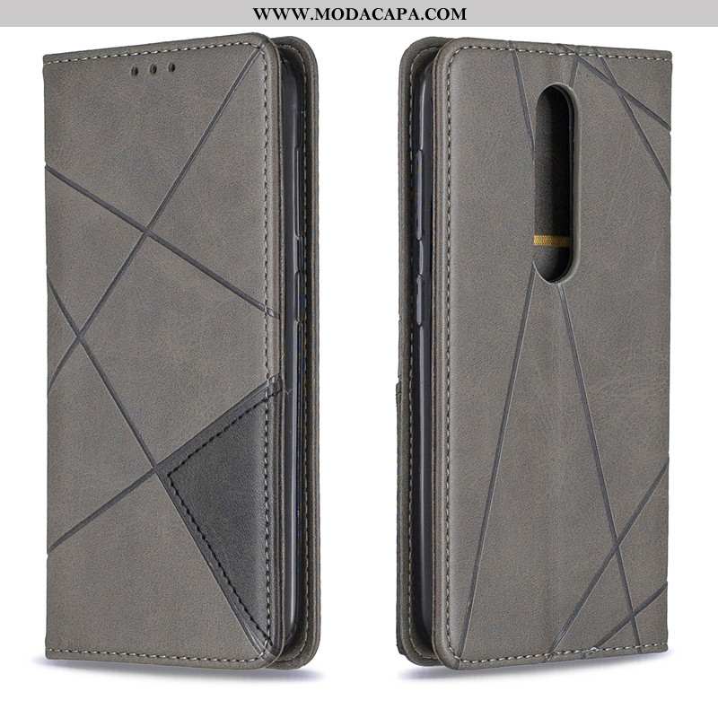 Capa Nokia 4.2 Protetoras Lisas Cordao Cases Couro Preto Minimalista Baratos