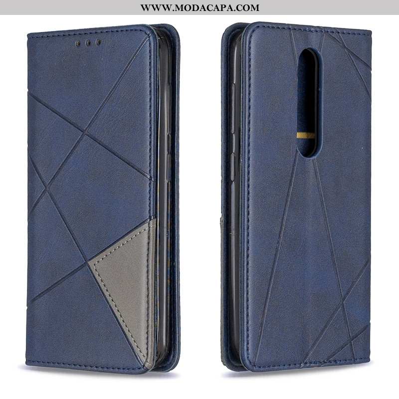 Capa Nokia 4.2 Protetoras Lisas Cordao Cases Couro Preto Minimalista Baratos