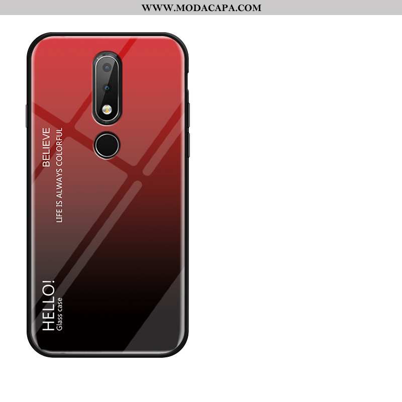 Capa Nokia 4.2 Silicone Vermelho Cases Protetoras Telemóvel Soft Aço Venda