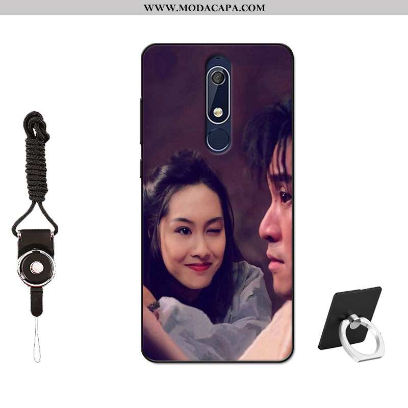 Capas Nokia 5.1 Silicone Malha Completa Soft Protetoras Vermelho Comprar