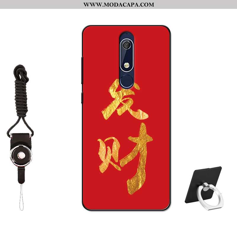 Capas Nokia 5.1 Silicone Malha Completa Soft Protetoras Vermelho Comprar