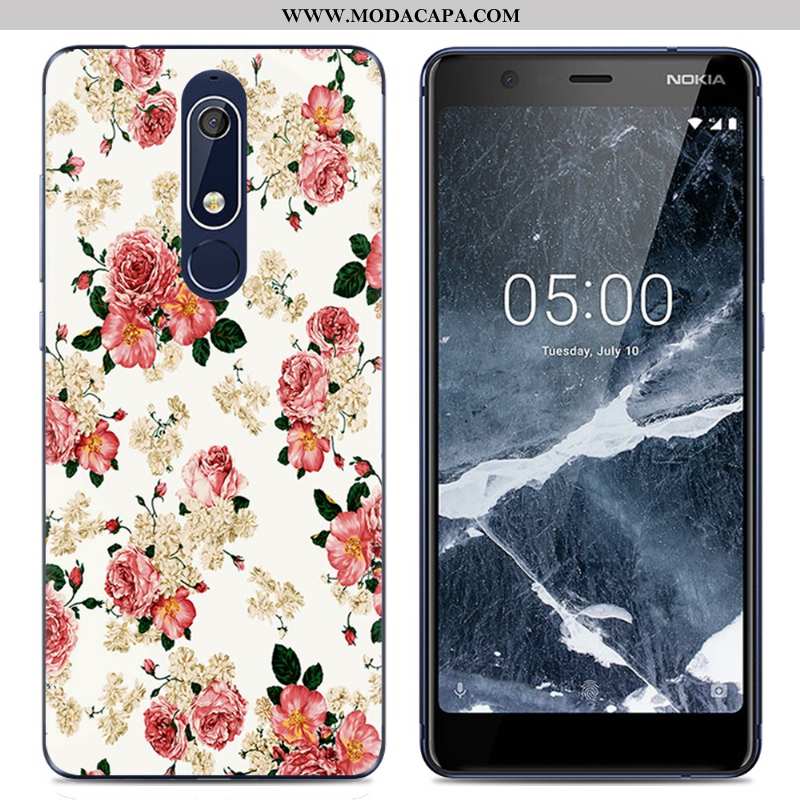 Capa Nokia 5.1 Tendencia Capas Transparente Telemóvel Criativas Cases Rosa Online