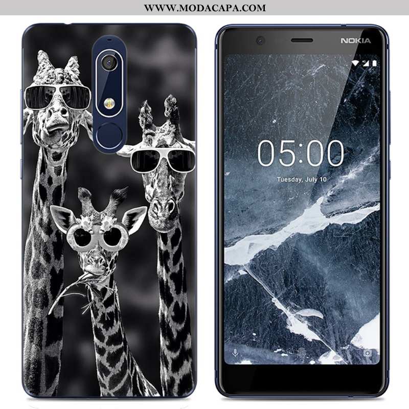 Capa Nokia 5.1 Tendencia Capas Transparente Telemóvel Criativas Cases Rosa Online