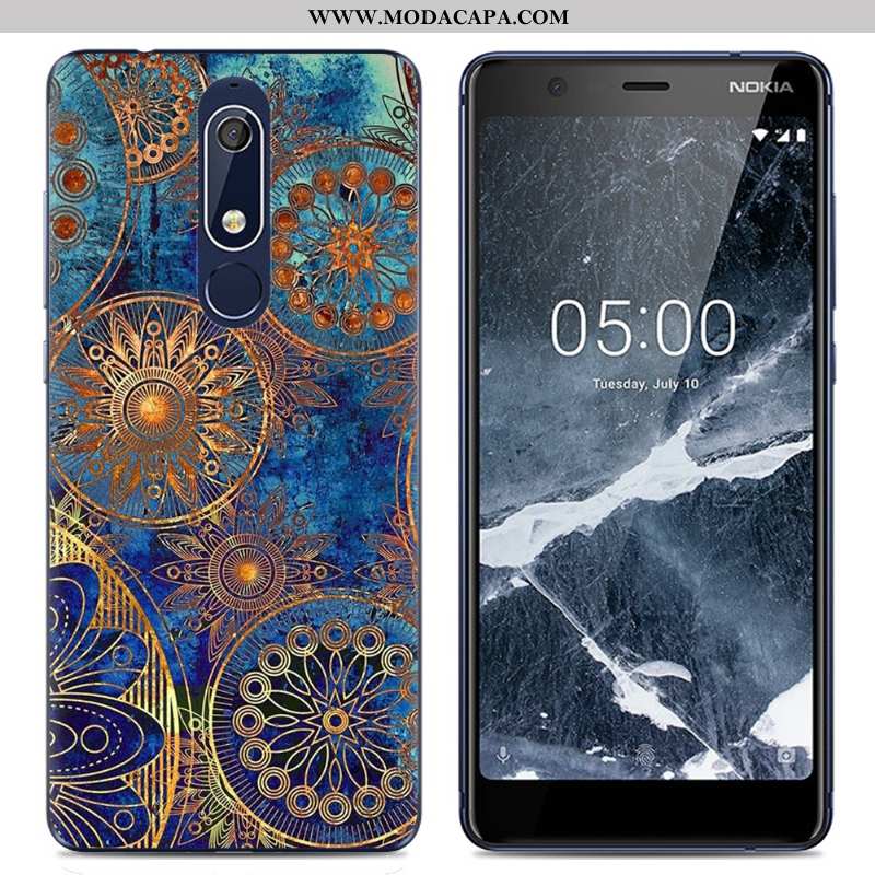 Capa Nokia 5.1 Tendencia Capas Transparente Telemóvel Criativas Cases Rosa Online