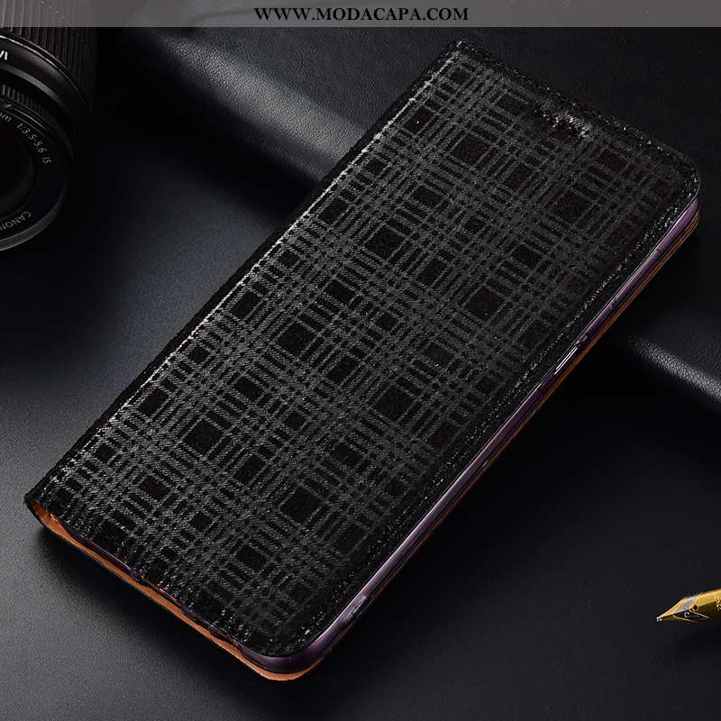 Capa Nokia 5.1 Plus Couro Legitimo Telemóvel Antiqueda Cinza Cover Camurça Cases Venda