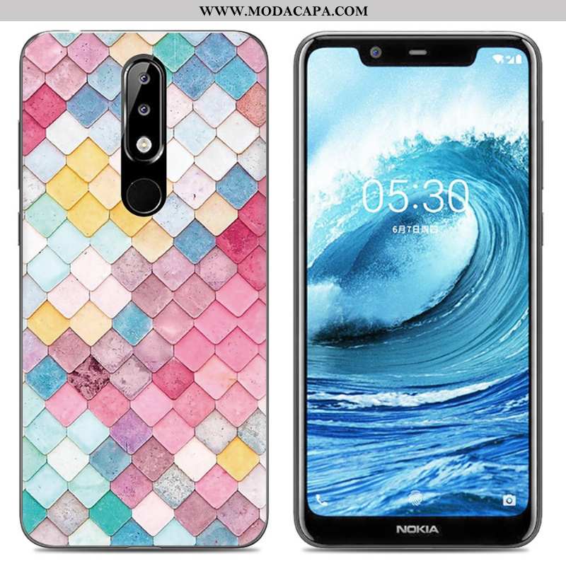 Capas Nokia 5.1 Plus Desenho Animado Cases Soft Protetoras Rosa Criativas Pintado Online