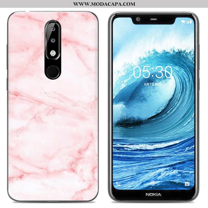 Capas Nokia 5.1 Plus Desenho Animado Cases Soft Protetoras Rosa Criativas Pintado Online