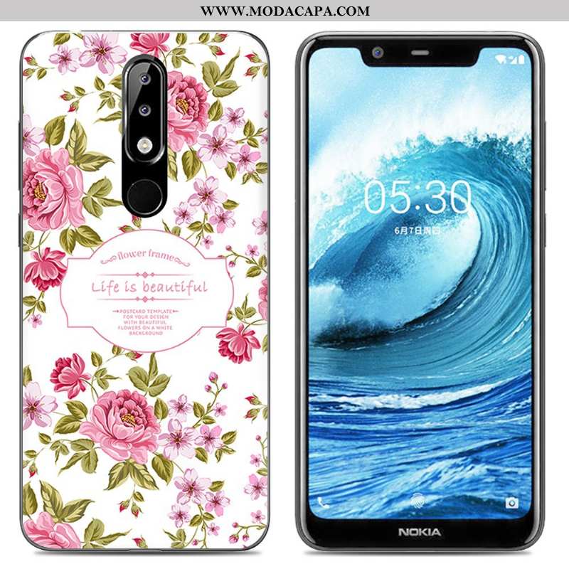 Capas Nokia 5.1 Plus Desenho Animado Cases Soft Protetoras Rosa Criativas Pintado Online