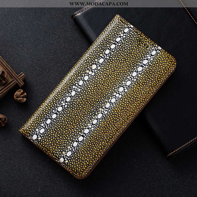 Capa Nokia 5.1 Plus Couro Legitimo Mullet Capas Amarelo Cases Antiqueda Pérola Comprar