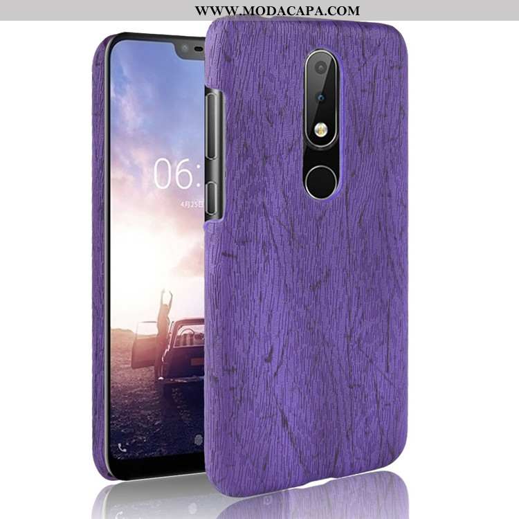 Capa Nokia 5.1 Plus Madeira Cases Telemóvel Resistente Protetoras Capas Marrom Comprar