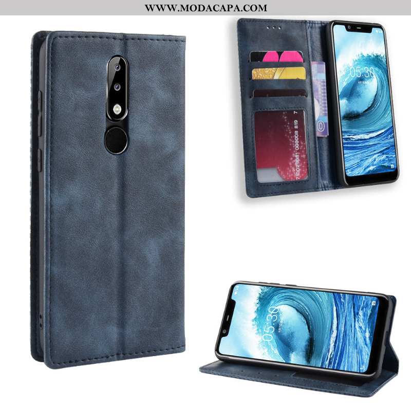 Capas Nokia 5.1 Plus Protetoras Cover Telemóvel Cases Couro Antiqueda Venda