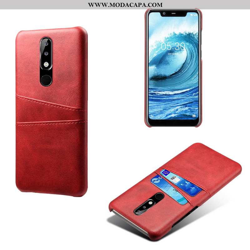 Capas Nokia 5.1 Plus Couro Rosa Cases Protetoras Antiqueda Telemóvel Online