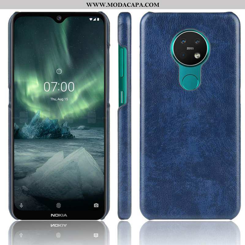 Capa Nokia 6.2 Fosco Telemóvel Couro Marrom Resistente Antiderrapante Capas Baratos