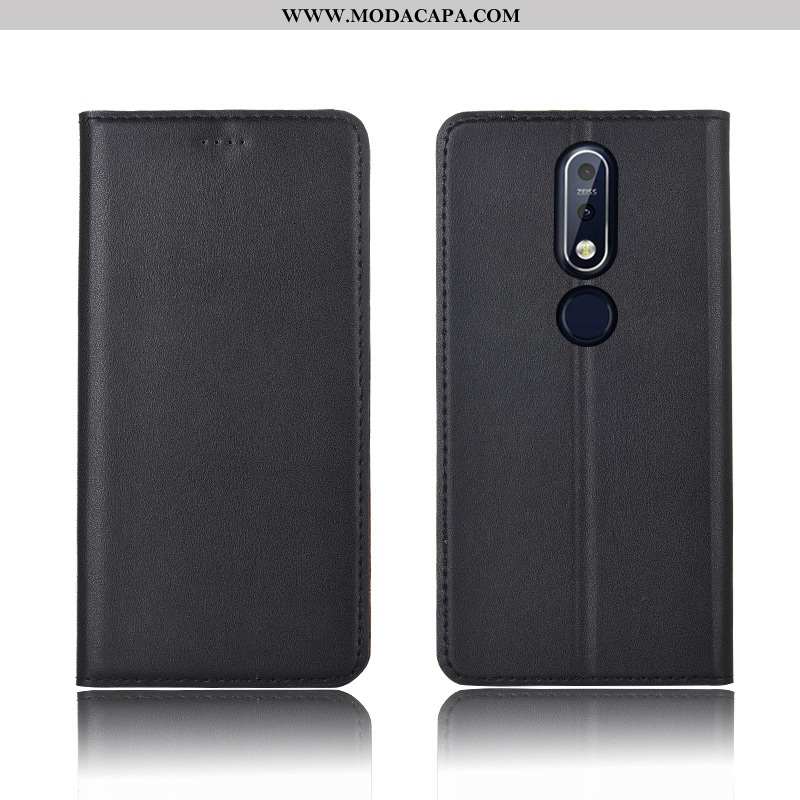 Capa Nokia 7.1 Couro Cases Soft Cover Completa Amarela Silicone Comprar