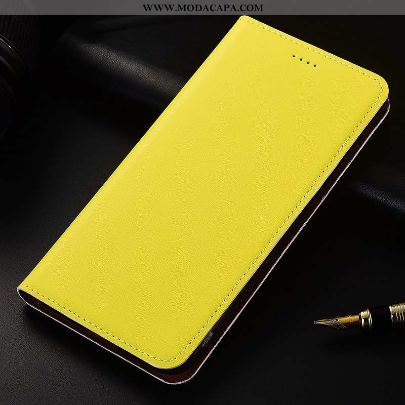 Capas Nokia 7.2 Couro Soft Cases Silicone Amarela Antiqueda Promoção