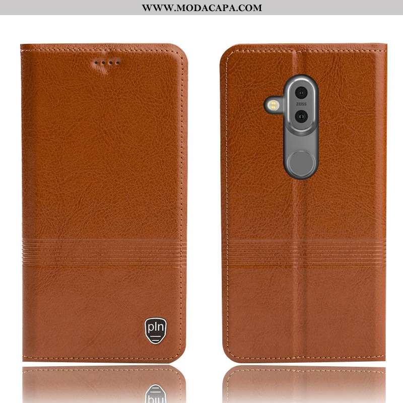 Capas Nokia 7 Plus Couro Legitimo Protetoras Antiqueda Cases Completa Cover Telemóvel Venda