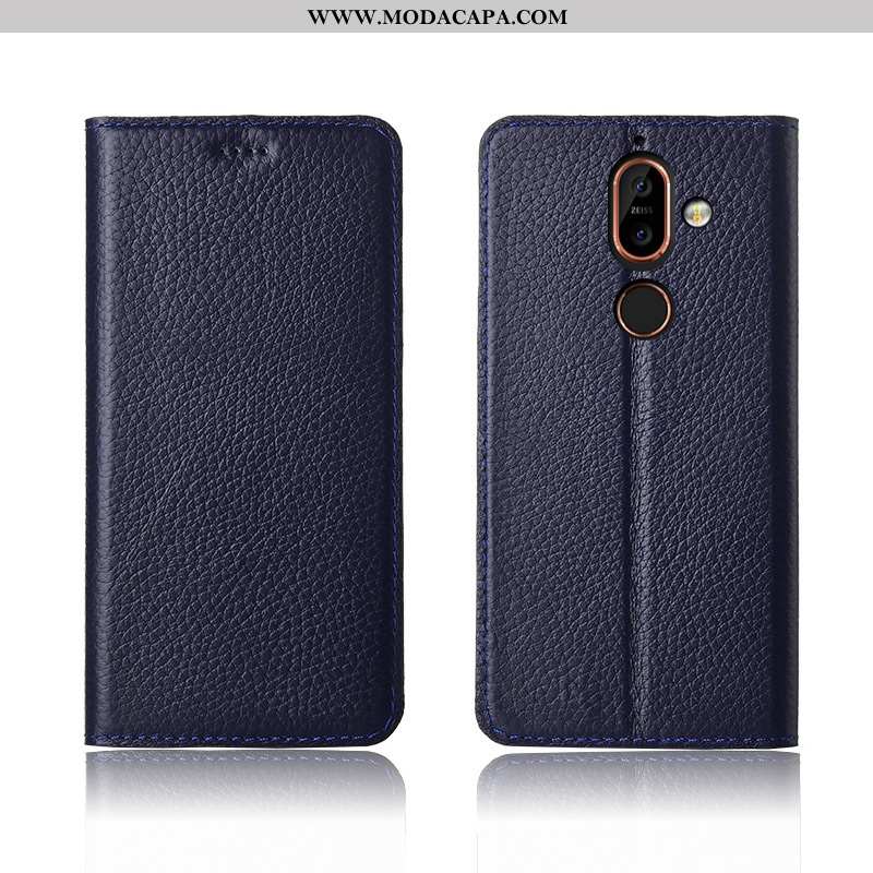 Capa Nokia 7 Plus Couro Genuíno Cases Protetoras Silicone Nova Soft Cover Baratos