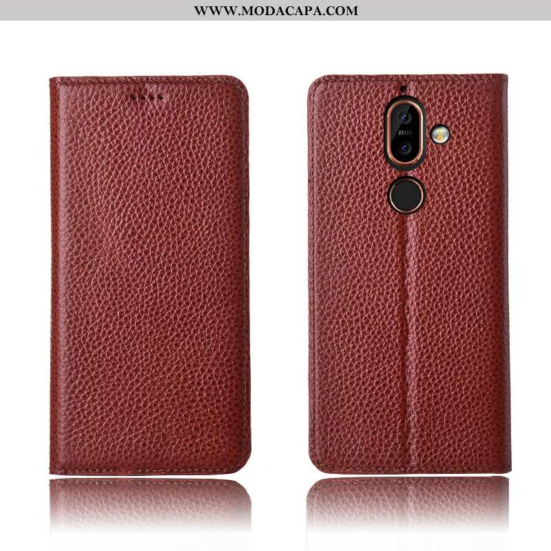 Capa Nokia 7 Plus Couro Genuíno Cases Protetoras Silicone Nova Soft Cover Baratos