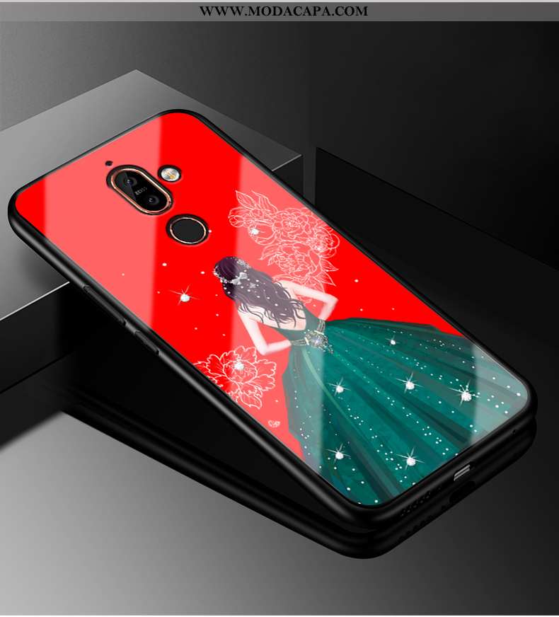 Capas Nokia 7 Plus Personalizado Tendencia Vermelho Protetoras Estilosas Cases Venda